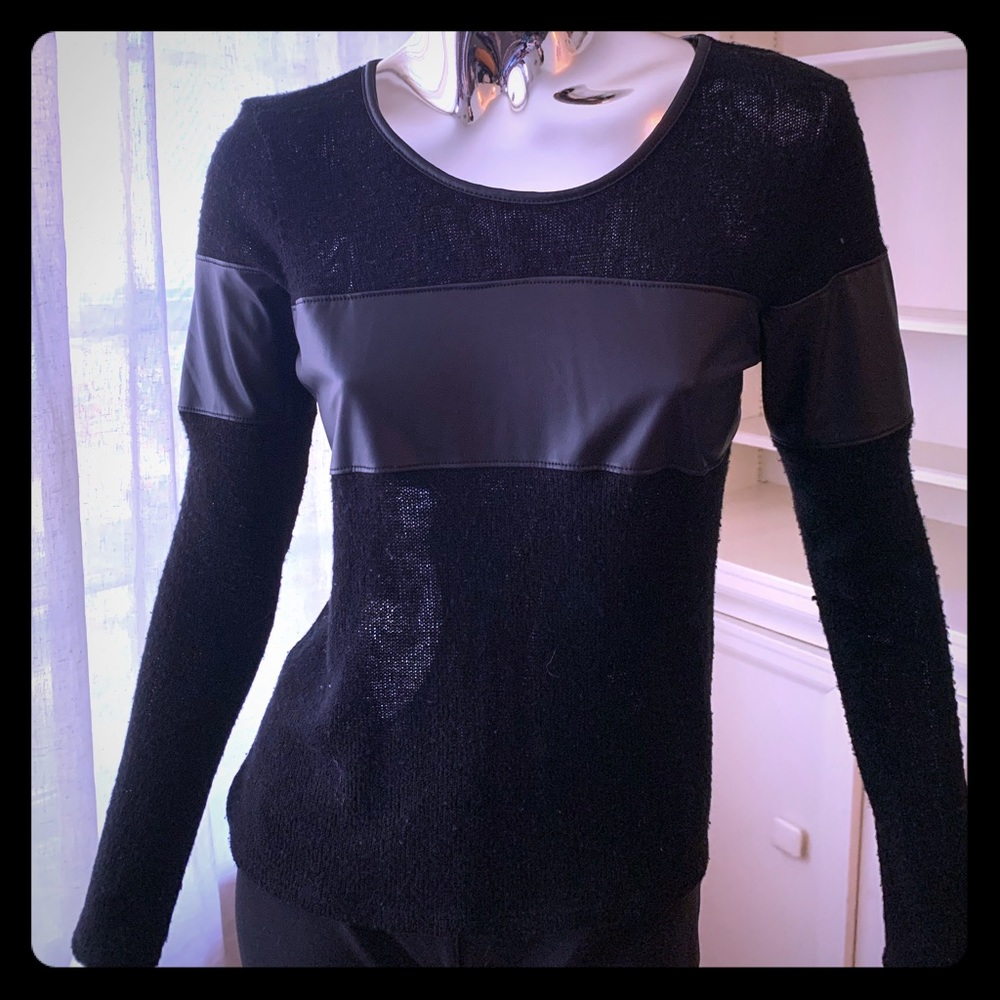 Black knit sweater top